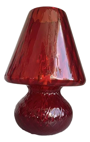 Italian Red Murano Glass Lamp by Simoeng