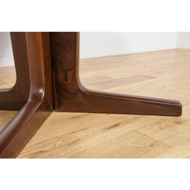 Mid-Century Round Rosewood Extendable Dining Table, Denmark, 1960s For Sale - Image 16 of 18