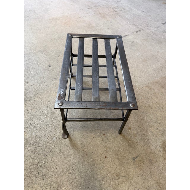 1920s Vintage Hand-Forged Wrought Iron Fireplace Trivet / Kettle Stand For Sale - Image 5 of 5