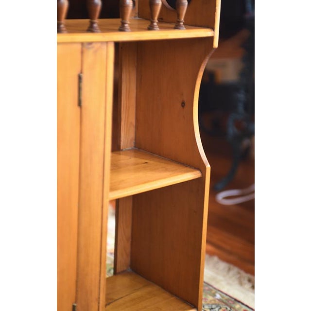 Vintage Handmade Pine Medicine Cabinet Wall Shelf Hutch For Sale - Image 11 of 13