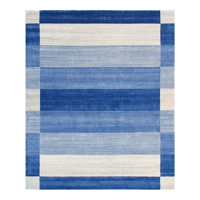 Pasargad Home Gramercy Blue Area Rug, 7' 9'' X 9' 9'' For Sale