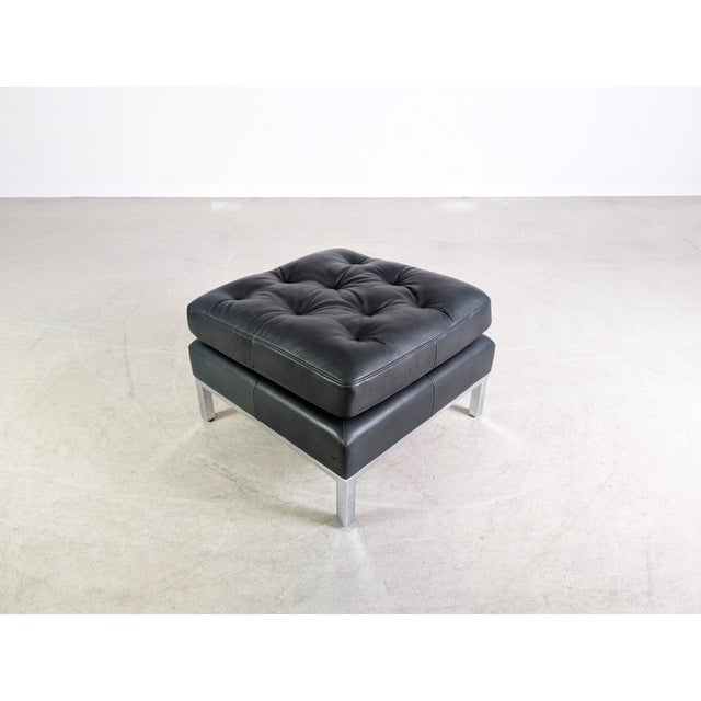 Postmodern DS-0040 Ottoman in Black Leather from de Sede For Sale - Image 3 of 8