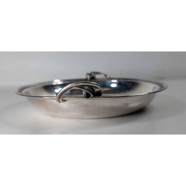 Mid-Century Danish Silverplate Art Deco Style Bowl For Sale - Image 4 of 12