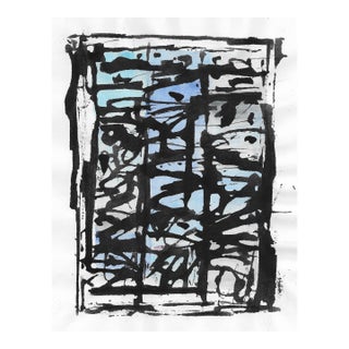 1991 Mark Dorman Cameron Run Virginia Abstract Watercolor For Sale