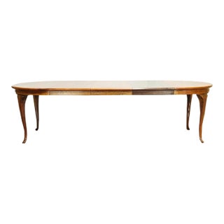 Antique English Edwardian Highly Figured Mahogany Dining Table Late 19th Century For Sale