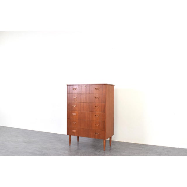 Brown Mid-Century Modern Danish Teak Chest of Drawers, 1960s For Sale - Image 8 of 14