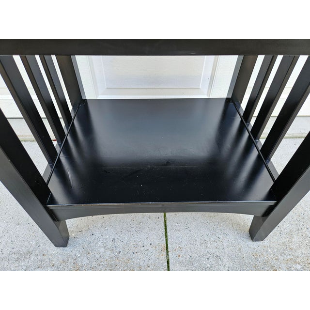 Black Ethan Allen Cherry Top American Impressions Mission Style Side Table For Sale - Image 8 of 10
