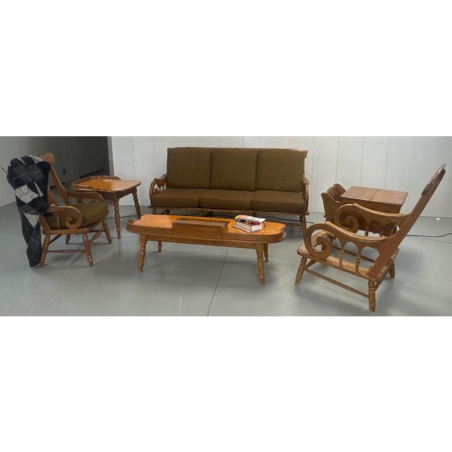 1950s Haywood-Wakefield Maple Sofa #497-74 (c.1950s) For Sale - Image 12 of 15