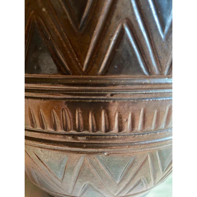 Scandinavian Modern Brown Stoneware Floor Vase by Arthur Andersson for Wallåkra For Sale - Image 10 of 15
