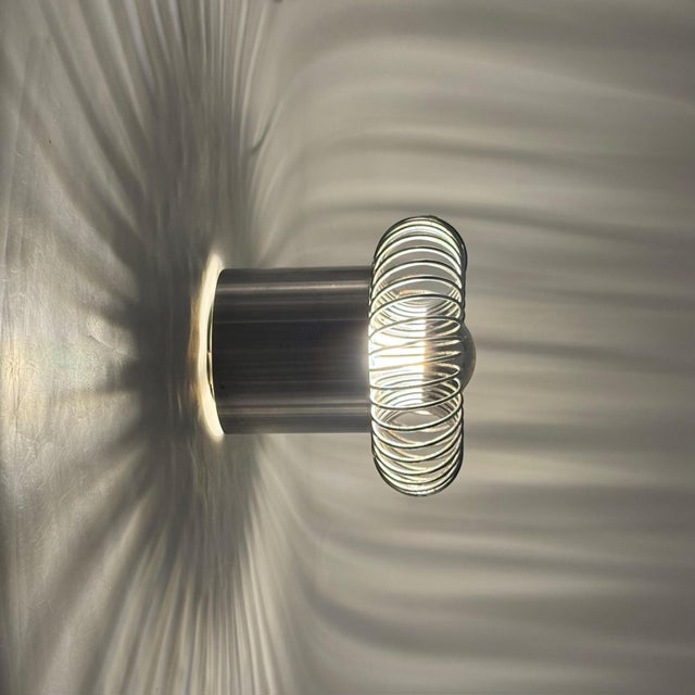 Chrome Spiral Wall Lamp from Galerie Oxar, France, 1970s For Sale - Image 13 of 14