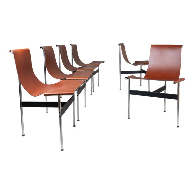 T-Chair by Katavolos, Kelley and Littell for ICF De Padua, 1960s, Set of 6 For Sale