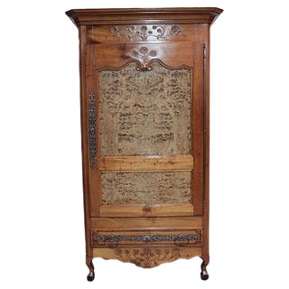 Antique Louis XV Cherry Wardrobe For Sale