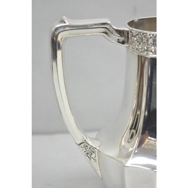 Silver Vintage Oneida Coronation Community Silver Plated Water Pitcher With Handle For Sale - Image 8 of 15