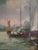 Adrien Dutrey, Sailboats on the Shore, 1890s, Oil on Canvas For Sale - Image 5 of 17