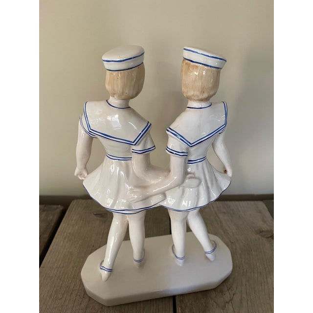 Vintage Earthenware Sailor Statuette, in Very Good conditions. Designed 1920 to 1949