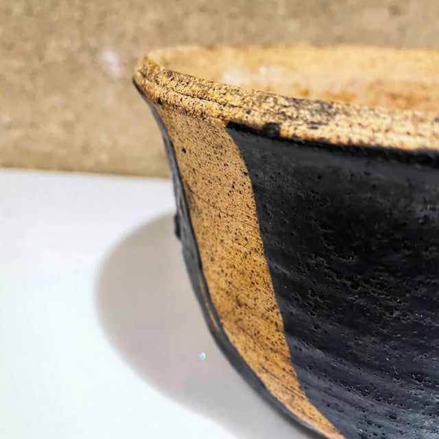 AMBIANIC presents Japanese Pottery Small Speckled Planter Pot Unsigned 7.25 in diameter x 3.88 H inches Original Preowned...