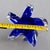 Mid-Century Modern Vintage Cobalt Blue Art Glass Vase Hand Blown Josef Hospodka Chribska Style Ruffled Centerpiece 7.5" For Sale - Image 3 of 5