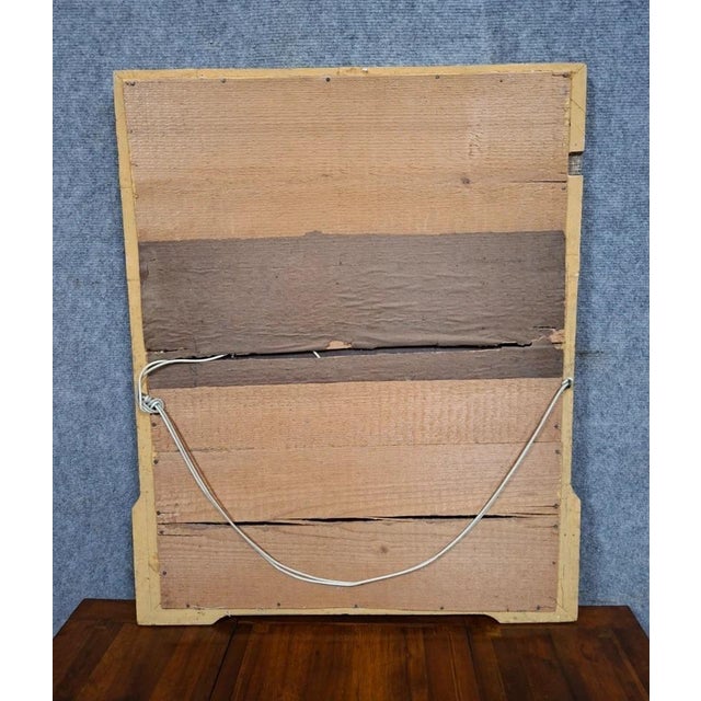 Gold Antique 19th Century Mirror with Beaded Frieze in Gilded Wood For Sale - Image 8 of 9