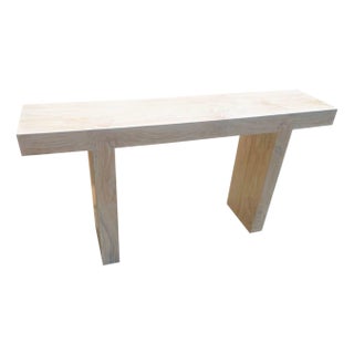 Andrianna Shamaris St. Barts Teak Wood Console For Sale