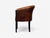 Georgian Style, Distressed Brown Leather, Stained Wood, Tub Chair, Usa, 1960s For Sale In New York - Image 6 of 9