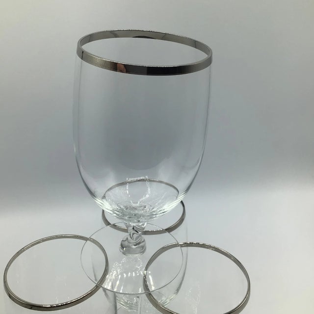 Platinum Rim Cocktail Glasses-Set of 4 For Sale - Image 4 of 12