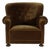 Large Art Deco Roll Arm Lounge Chair in Olive Green Velvet, Denmark, 1940s For Sale