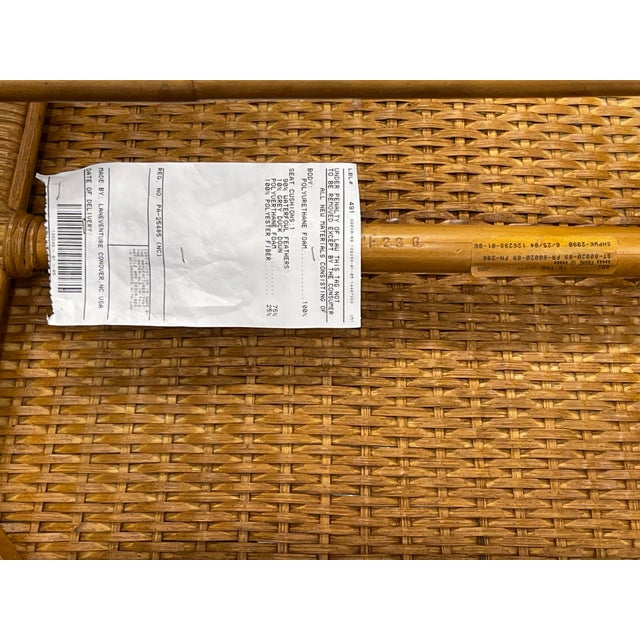 Lane Venture Tradewinds Rattan Chippendale Dining Arm Chairs- Set of 6 For Sale - Image 11 of 12