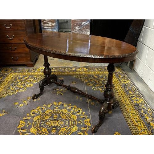 Victorian Side Table Hall Table on Cabriole Feet For Sale - Image 3 of 14