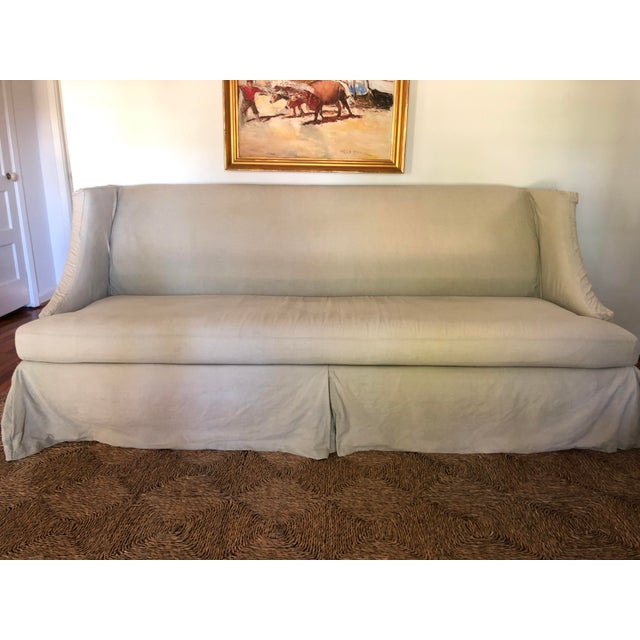 Lee Industries Lee Industries Slipcovered Linen Sofa For Sale - Image 4 of 4