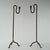 Black Sculptural Mid 20th Century Wrought Iron Forged Candle Holders For Sale - Image 8 of 16