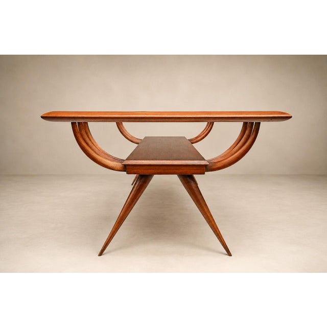 Brazilian Modern Coffee Table in Caviúna Wood & Glass, Giuseppe Scapinelli, Brazil, 1950s For Sale - Image 9 of 18