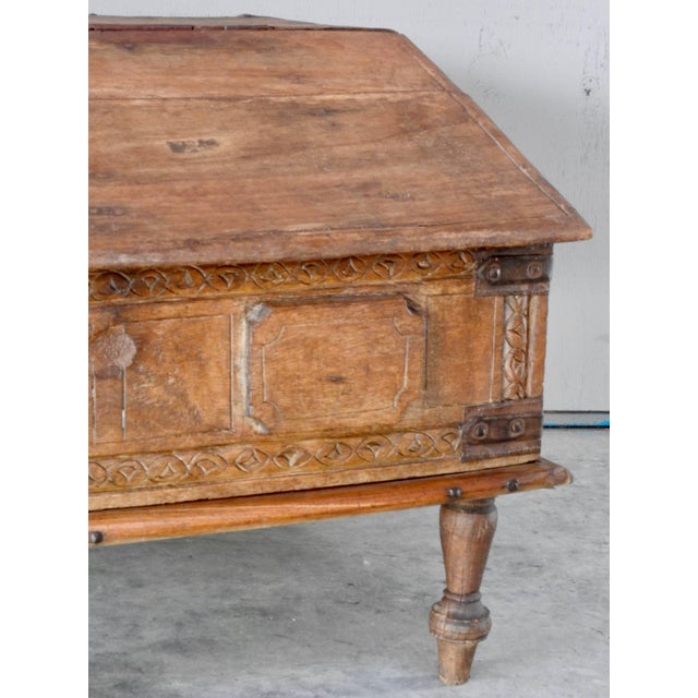 Spanish 19th Century Spanish Childrens Lift Top Writing Desk For Sale - Image 3 of 11