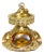 Mid 20th Century Etruscan Revival 18k Gold Citrine Charm Pendant For Sale