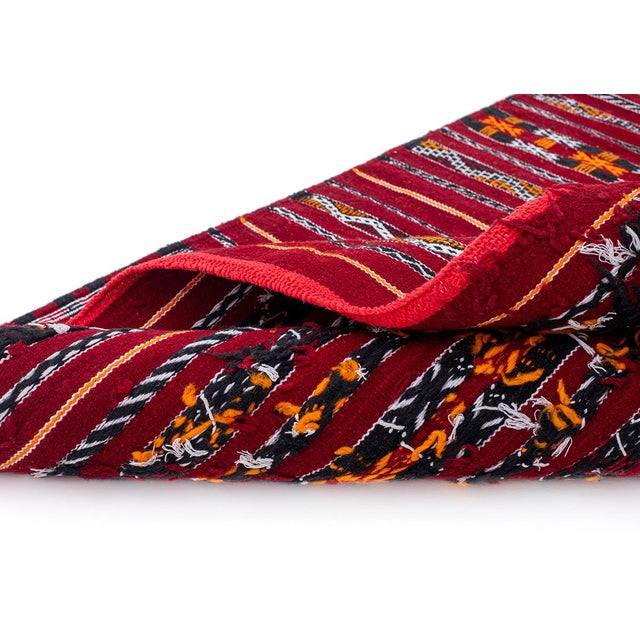 Textile Moroccan Flatweave Wool Rug by Azele Studio For Sale - Image 7 of 10