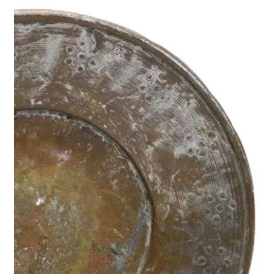 Antique 19th Century Ottoman Tinned Copper Hand-Hammered Bowl 13 Inches For Sale In Portland, ME - Image 6 of 8