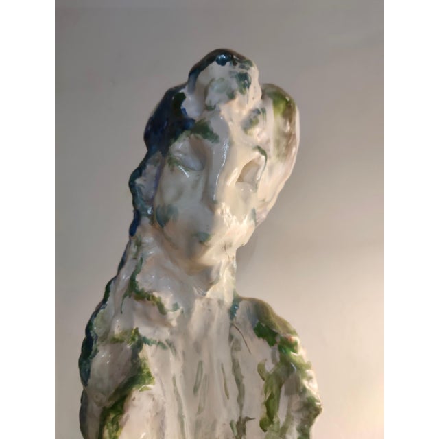 Ceramic Ernesto Treccani, Woman Abstract Sculpture, 1970s, Polished Earthenware For Sale - Image 7 of 10