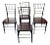 Chic Set of Four Faux Bamboo Wooden Chairs For Sale