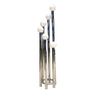 Mid-Century Modern Chrome Tubular Floor Lamp From Lightolier For Sale