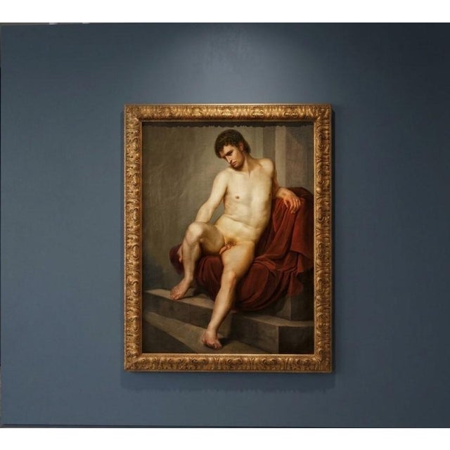 Luigi Sabatelli, Nude Man, 1800s, Oil on Canvas For Sale - Image 12 of 13