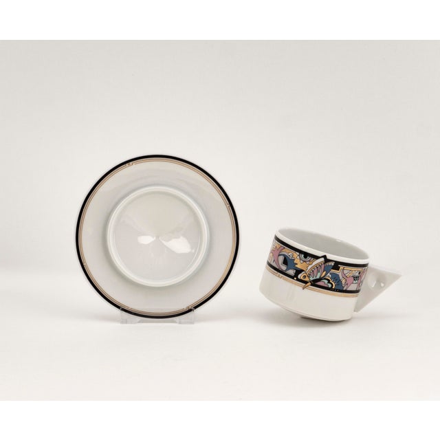 Bauhaus Cantana Najade Designer Coffee Cup from Fürstenberg, 1980s, Set of 2 For Sale - Image 3 of 9