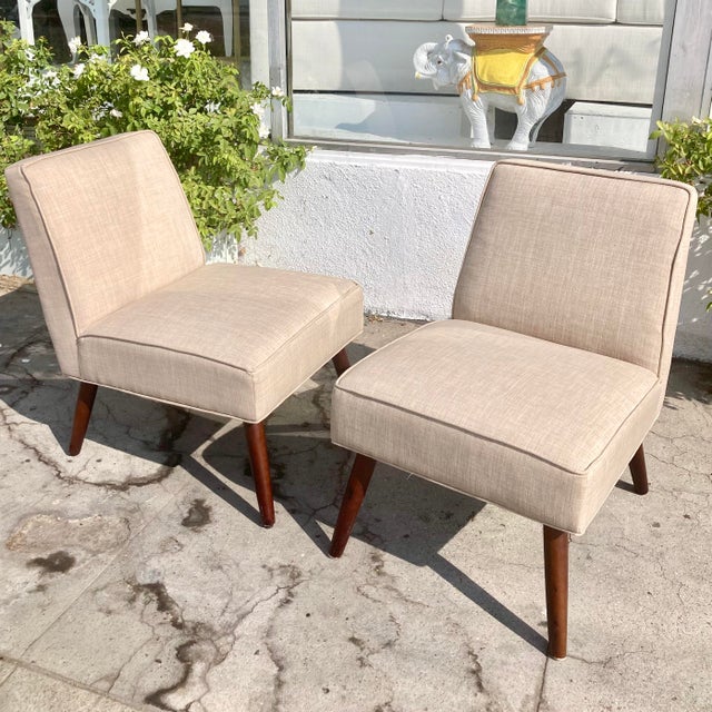 1960s Billy Haines Style Slipper Chairs - a Pair For Sale - Image 5 of 12