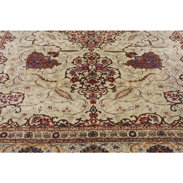 Textile Antique Persian Kashan Rug - 08'09 X 12'06 For Sale - Image 7 of 7