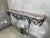 Forest Green Wrought Iron and Marble Console Table, 1950s For Sale - Image 8 of 14