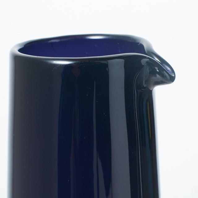 Blue Sapphire Blue Water Pitcher by Per Lutken For Sale - Image 8 of 8