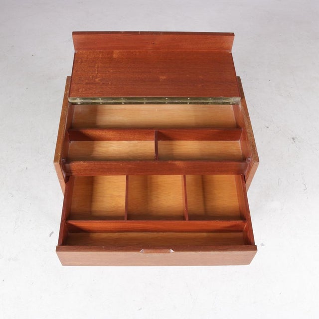 Teak Sewing Box, Netherlands, 1960s For Sale - Image 9 of 10