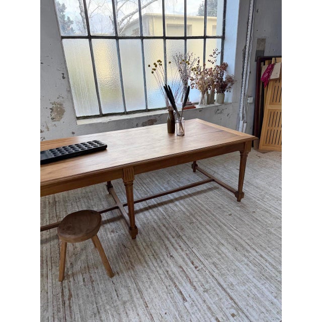 Walnut Farmhouse Conference Table, 1950s For Sale - Image 14 of 18