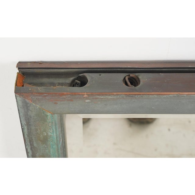 Traditional Handcrafted Copper Window Molding Wall Mirror 18.625 X 30.5 In. For Sale - Image 3 of 7