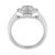 Indulge in the exquisite elegance of this mesmerizing Art Deco-inspired cocktail ring. Crafted with pure 14K white gold,...