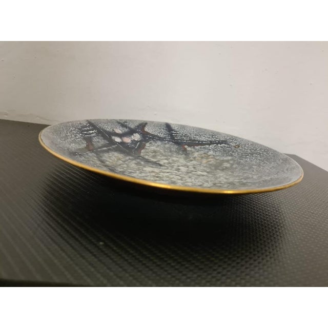 Metal Enamelled Copper Plates by Studio Del Campo, Set of 2 For Sale - Image 7 of 16