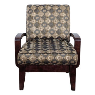 Bauhaus Modern Geometric Lounge Chair With Dark Wood Frame For Sale